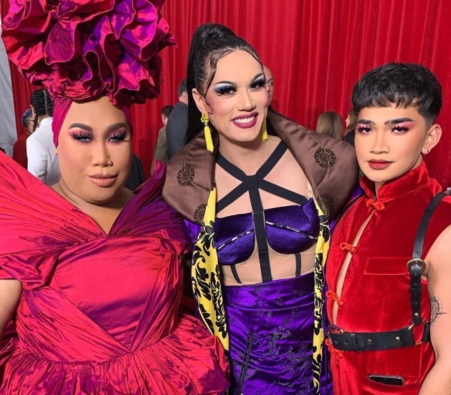 From Left to Right - Patrick Starrr, Manila Luzon, and Bretman Rock in Hollywood, California in March 2020