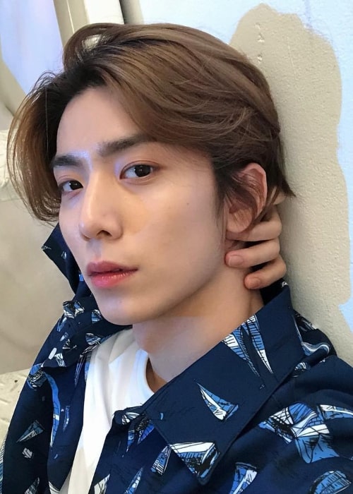 Hwiyoung as seen while taking a selfie in July 2019