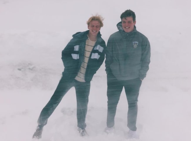 Jack Wright (Left) and James Wright at North Lake Tahoe in January 2019