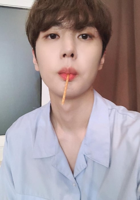 Jaeyoon as seen while taking a selfie in July 2019