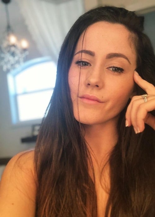 Jenelle Evans as seen while taking a selfie in January 2019