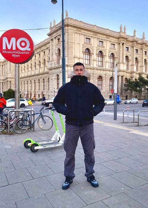 Jordon Wilson as seen in a picture taken in Vienna, Austria in January 2020