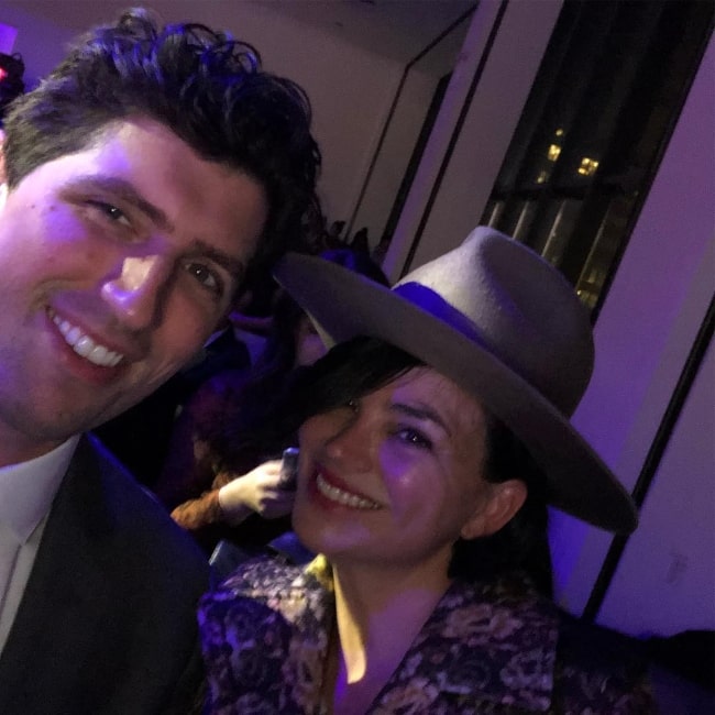 Karen Duffy as seen alongside Andrew Muscato in November 2018