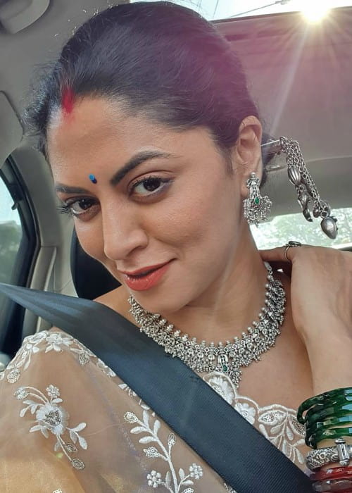 Kavita Kaushik in an Instagram selfie as seen in February 2020