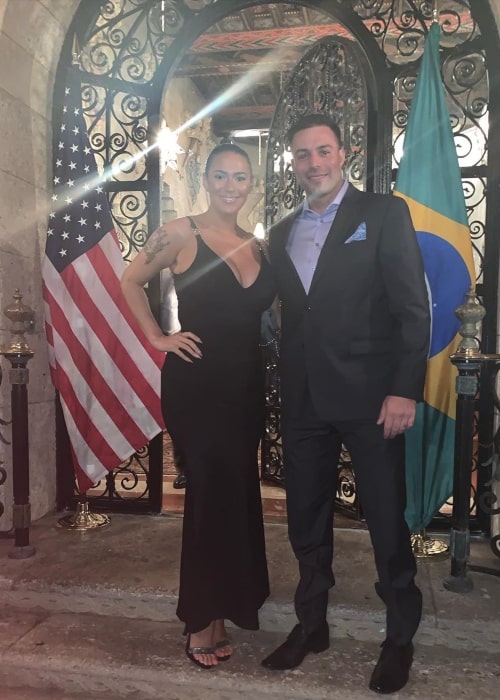 Kaya Jones as seen in a picture taken with her love Derek at the Mar-a-Lago in March 2020