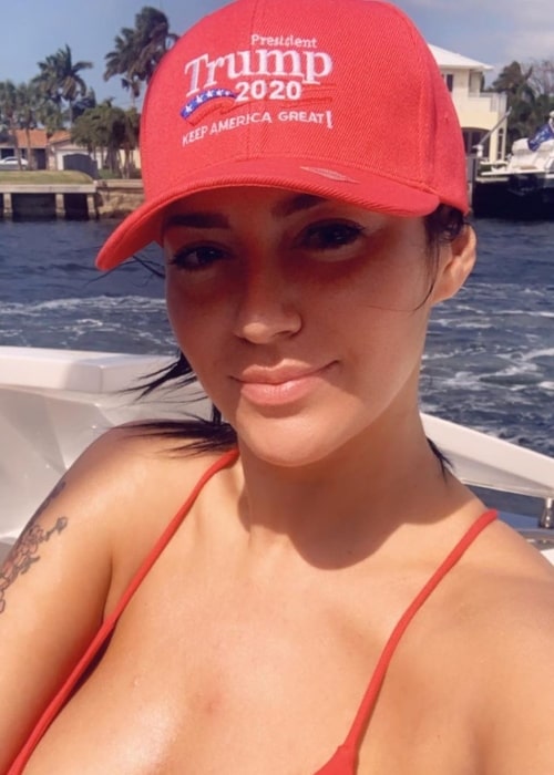 Kaya Jones as seen in a selfie taken in Boca Raton, Florida in March 2020