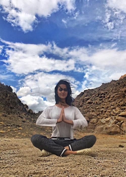 Larissa Bonesi as seen in a picture taken in Ladakh in April 2020