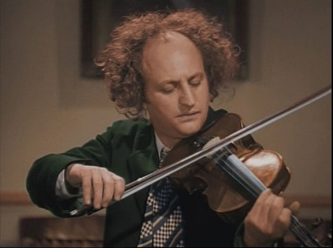 Larry Fine as seen in the 1936 film 'Disorder in the Court'