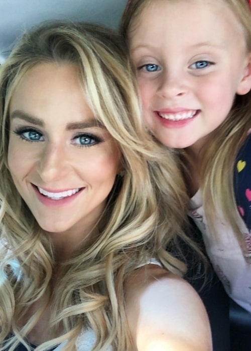 Leah Messer as seen in a selfie taken with her daughter Adalynn Faith somtime in 2018