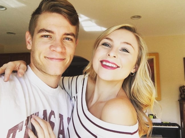 Lucas Adams with his girlfriend in September 2017