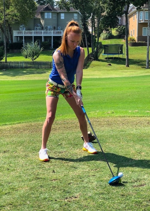 Maci Bookout as seen in a picture taken in September 2019 while playing golf