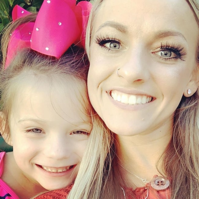 Mackenzie McKee as seen in a selfie taken with her daughter Jaxie Taylor in March 2020