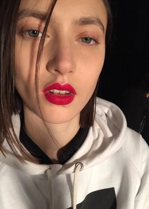 Matilda Lowther as seen in a selfie taken in New York City, New York in February 2018