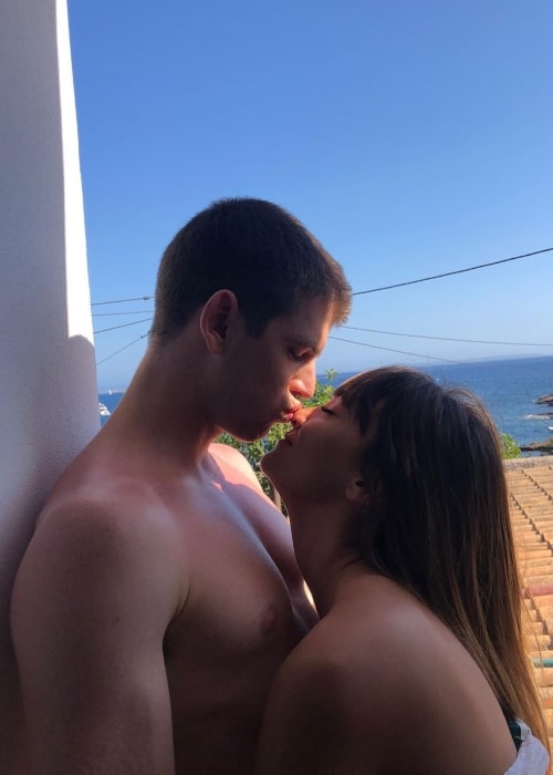 Miguel Bernardeau as seen in a picture taken with his beau singer Aitana in August 2019