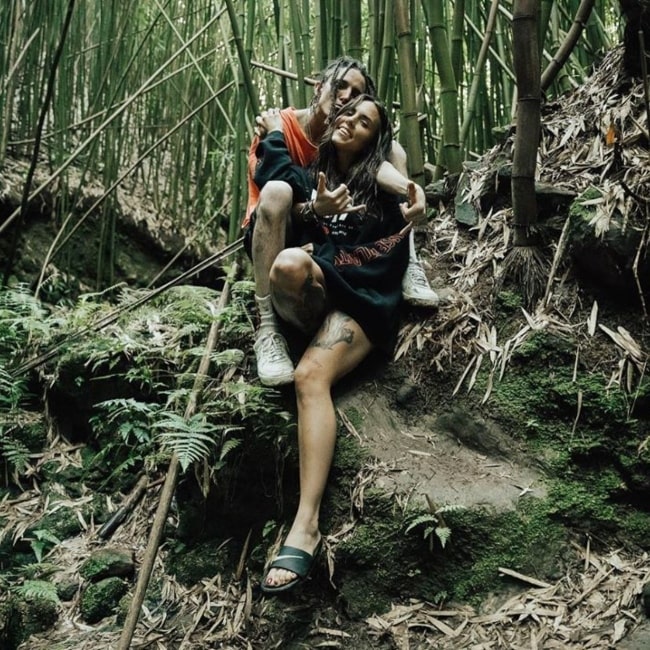 Mitchel Cave as seen in a picture with his girlfriend Jordan Knight in Hawaii in September 2019