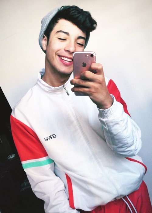 Naim Darrechi as seen in a selfie taken in January 2020
