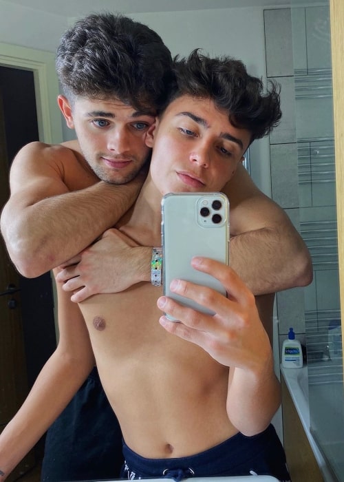 Nick Toteda as seen in a selfie taken with his boyfriend Anthony Cushion in London, United Kingdom in March 2020