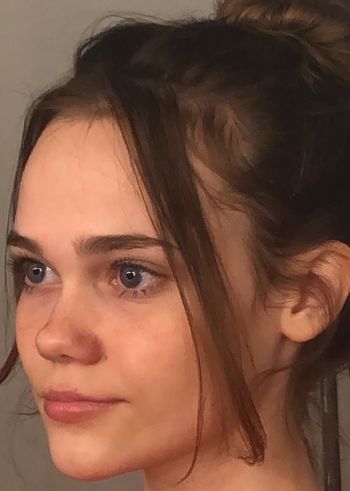 Oona Laurence as seen in a closeup picture taken in February 2020