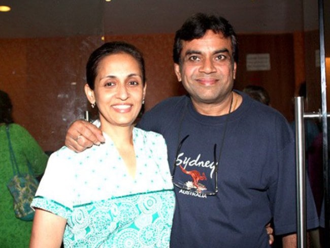 Paresh Rawal along with his wife in 2013