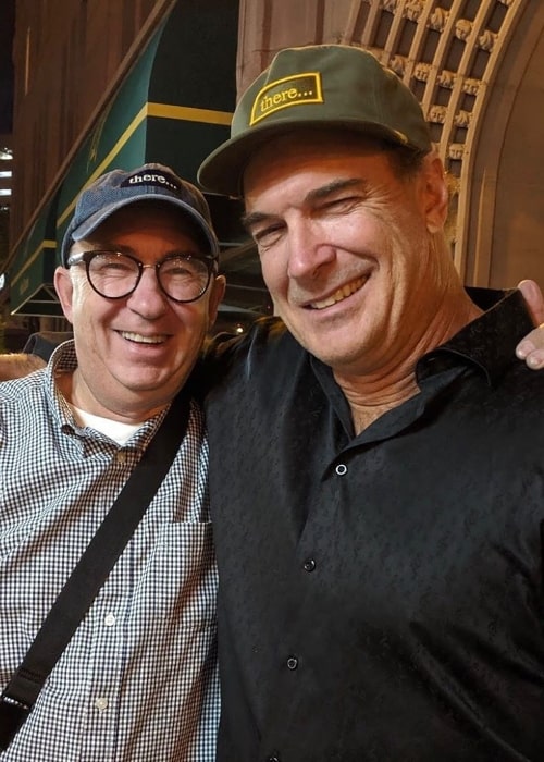 Patrick Warburton (Right) posing for a picture alongside Barry Sonnenfeld in September 2019