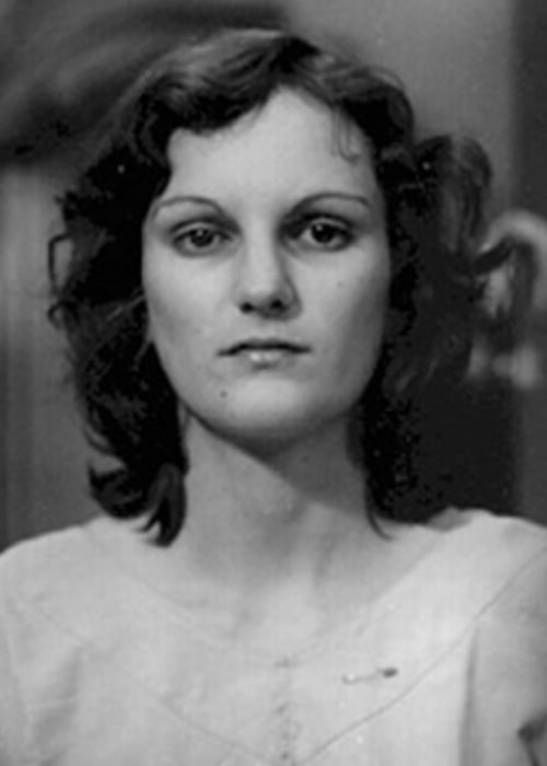 Patty Hearst as seen in an arrest photo as a convicted bank robber