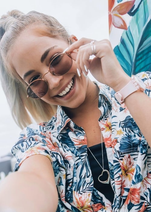 Pilar Pascual as seen while taking a selfie in Buenos Aires, Argentina in February 2020