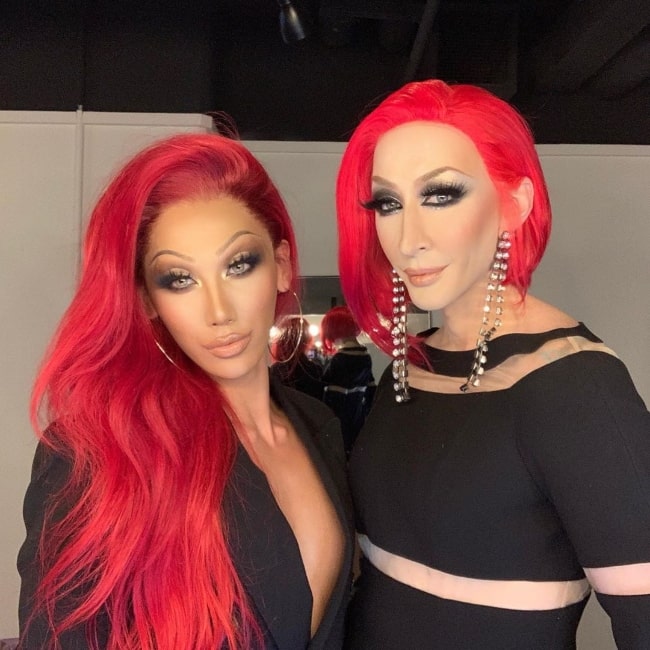 Plastique Tiara (Left) as seen while posing for a picture alongside Detox