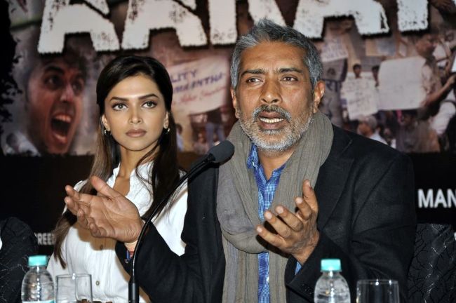 Prakash Jha during the promotion of his film Aarakshan in 2010.