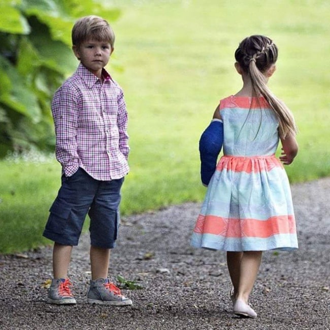 Prince Vincent of Denmark with his sister Princess Josephine