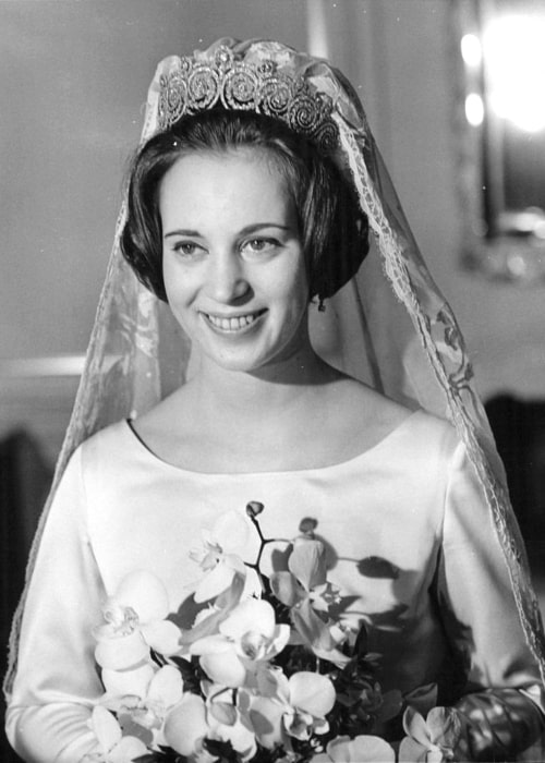 Princess Benedikte of Denmark as seen in a wedding picture taken in February 1968