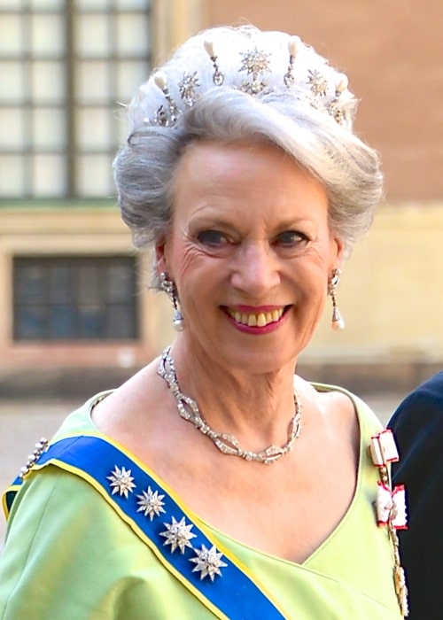 Princess Benedikte of Denmark on the way to the castle church at the Royal Palace in Stockholm before the wedding between Princess Madeleine and Christopher O'Neill June 8, 2013