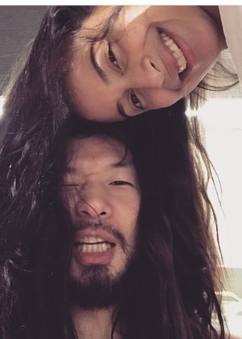 QPark having a fun time with his girlfriend in January 2018