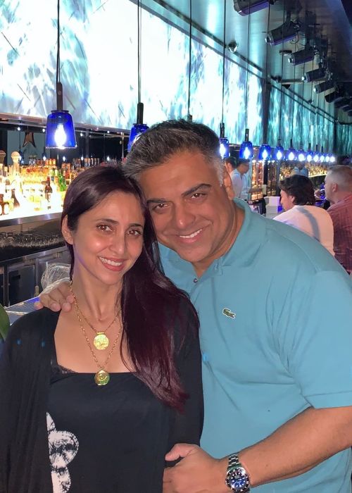 Ram Kapoor with his wife in Las Vegas in 2019