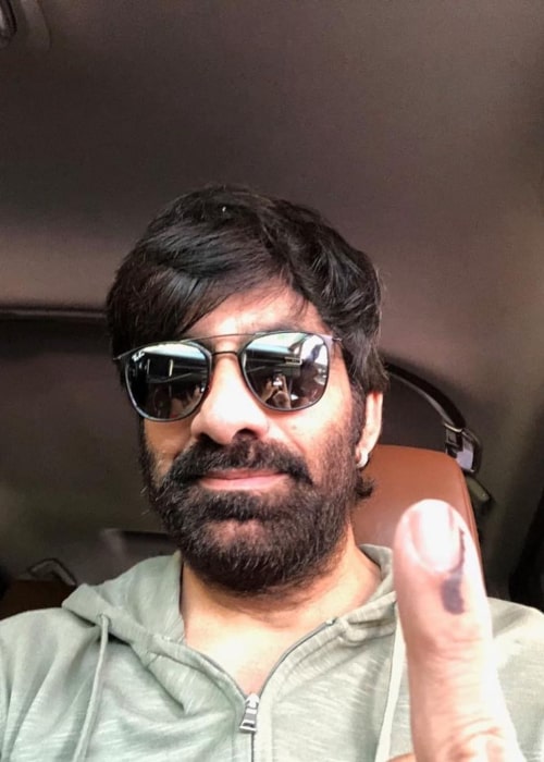 Ravi Teja in an Instagram selfie after voting in the 2019 Lok Sabha Elections