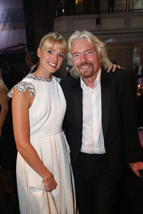 Richard Branson posing with his daughter-in-law Isabella Calthorpe in 2013