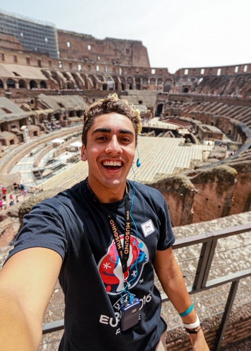 Rohan Kohli as seen in a selfie taken in the Colosseum in Rome, Italy in the past