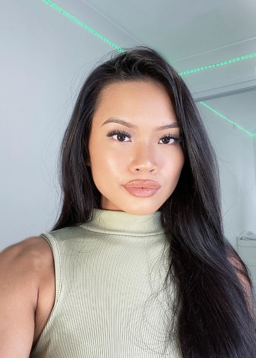 Sarah Magusara as seen while taking a selfie in March 2020