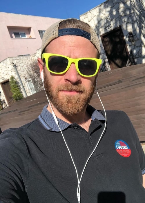 Scott Evans as seen while taking a selfie in March 2020