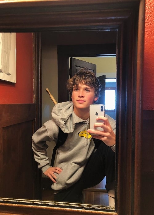 Aaron Hull as seen while taking a mirror selfie in November 2019
