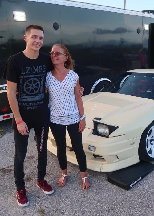 Adam LZ with his mother, as seen in October 2017