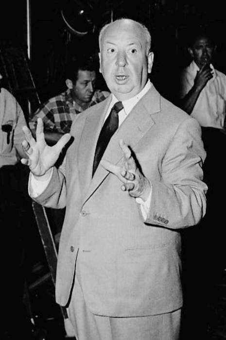 Alfred Hitchcock as seen in 1955.