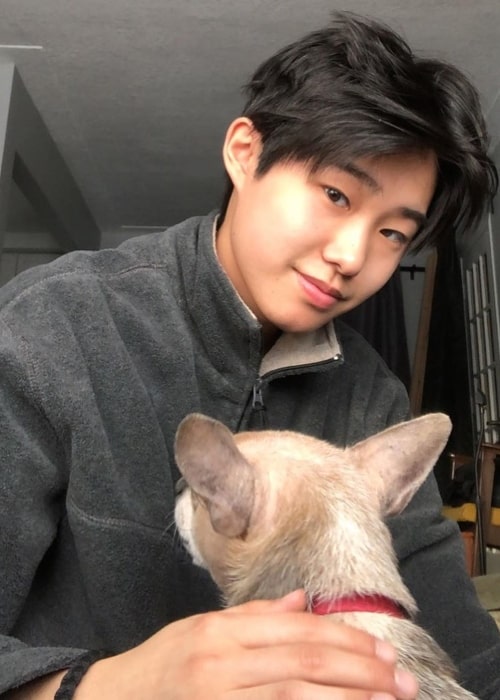 Andrew Kim as seen in a picture along with his dog in February 2020