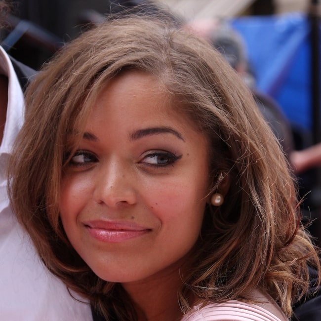 Antonia Thomas as seen in a cropped picture taken on June 6, 2010