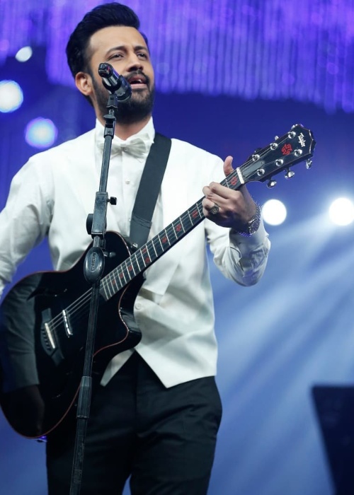 Atif Aslam at a live concert in 2019