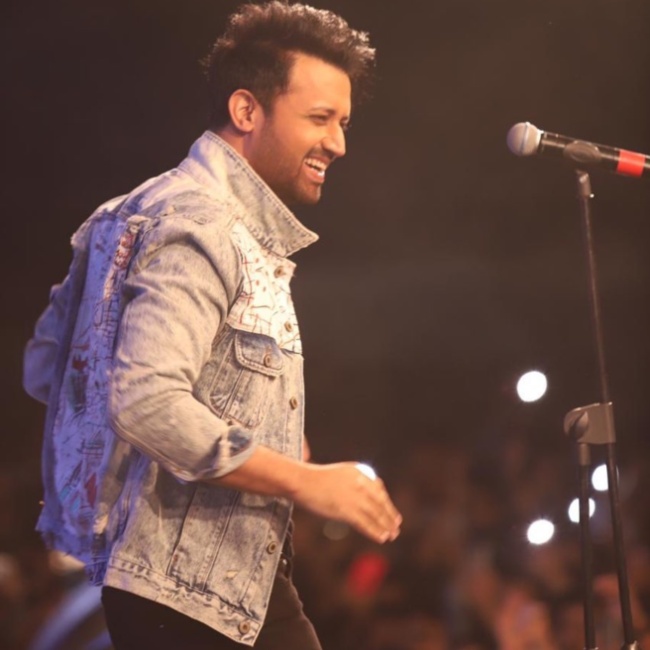 Atif Aslam during a performance in 2020