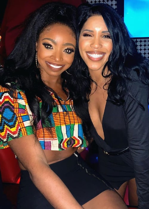 Candace Rice (Left) as seen while smiling in a picture alongside Jasmin Brown in November 2019