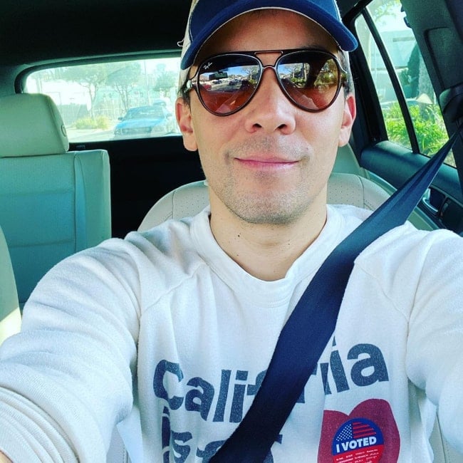 Conrad Ricamora as seen while clicking a car selfie in March 2020
