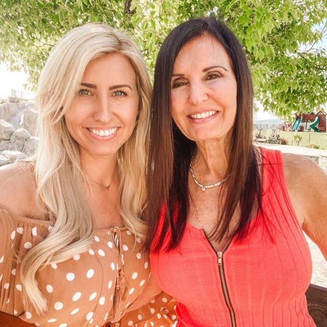 Courtney Force as seen in a picture taken with her mother Laurie Force in May 2020