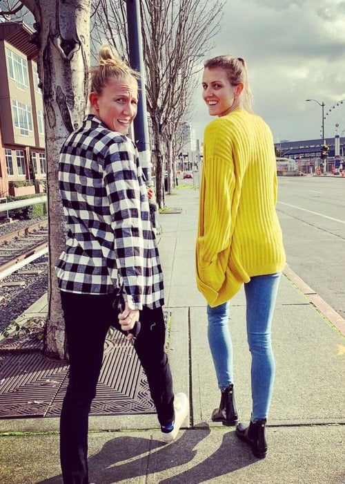 Courtney Vandersloot and Allie Quigley, as seen in February 2019