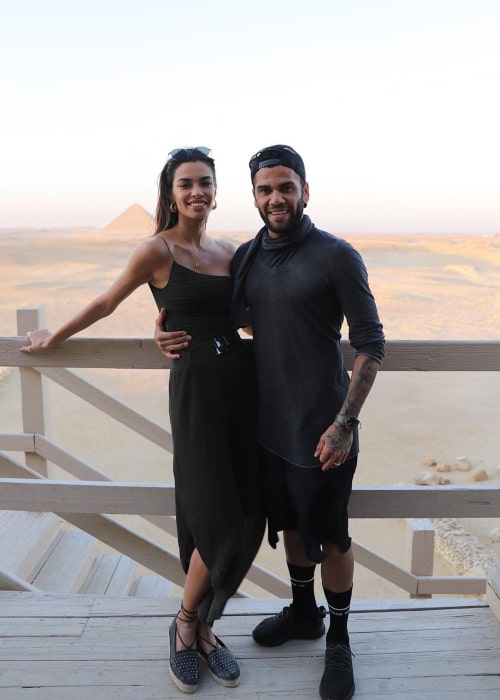 Dani Alves and Joana Sanz, as seen in January 2020